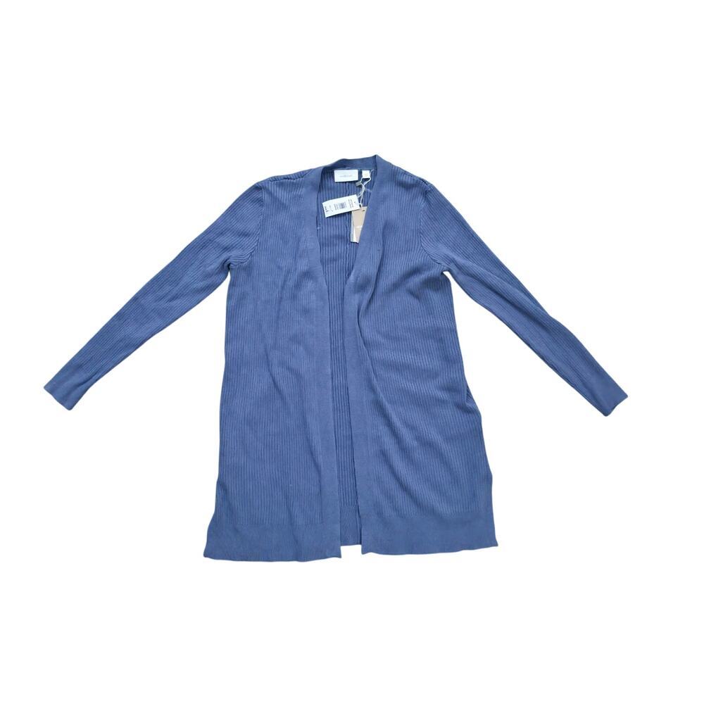 Ecothreads Blue Wild Wind Open Long Sleeve Long Cardigan Women Sz M